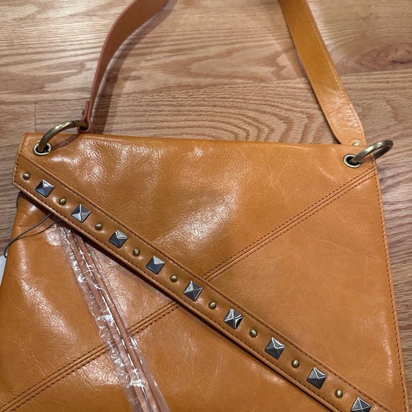 HOBO Orange Leather Studded Shoulder Bag - Picture 6 of 6